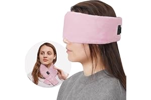 ARRIS Maschera per gli occhi riscaldata, cuscinetto caldo per il trattamento della blefarite e della secchezza oculare (rosa)