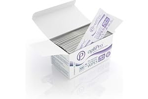 OPTIMUM MEDICAL OptiPro Salviettine Pre-iniezione Con Alcol Isopropilico 70% – Confezionate individualmente Salviettine Sterilizzanti – Facili da aprire (Confezione da 100)