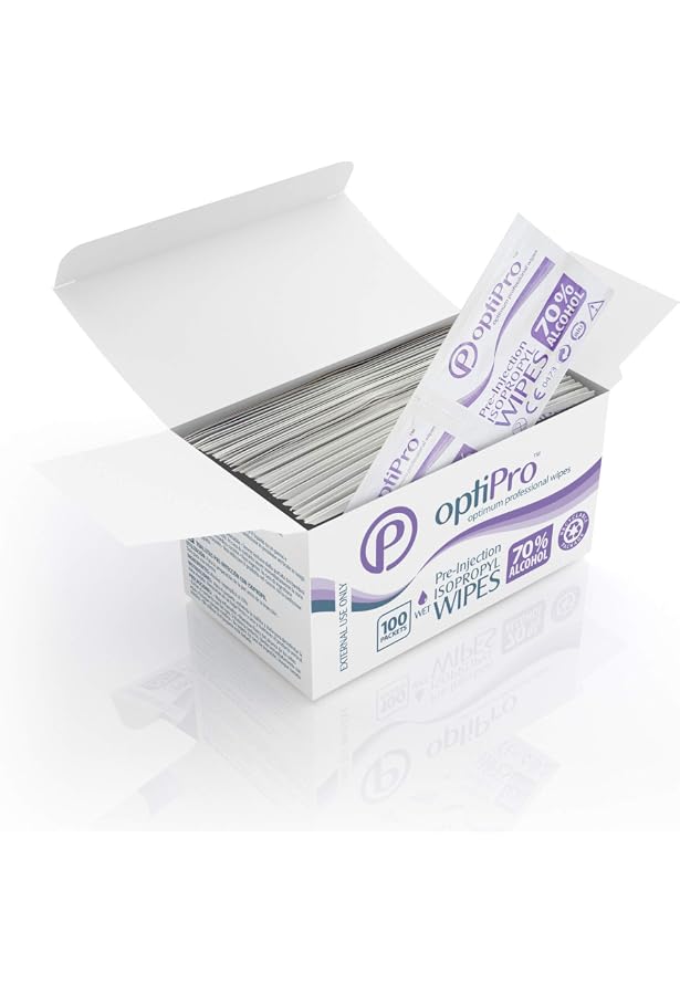 Lingettes Nettoyantes Alcool Isopropylique 70% - 100 Pièces, Format 3x6 Cm, Pour Peau, écrans, Hygiène