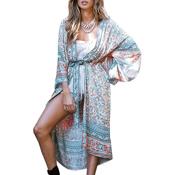 WOXIHUAN Abito Da Spiaggia Donna Estivi 2023 Girocollo Abiti Lunghi Tasca Boho Stampa Floreale Moda Semplice Taglie Forti Temperamento Abito Oversize 122543270 - Foto 12