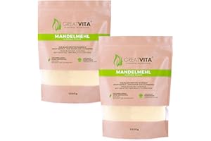 Farine d'amande MeaVita, naturelle, blanchie, paquet de 2 (2 x 1000g) dans un sac