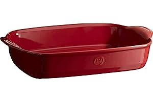 Emile Henry Fuente de cerámica Rectangular para Horno, cerámica, Grand Cru, 42 x 27 x 9 cm