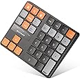 SurnQiee Bluetooth Numeric Keypad, Wireless Number Pad 35-Keys Financial Accounting Rechargeable Number Keyboard for Laptop Desktop, PC, Notebook