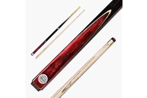 BAIZE MASTER Silver Series CONQUEST 52 Inch Junior 2 Piece Centre Joint Kids Ash Snooker Pool Cue with 9.5mm Layered Tip