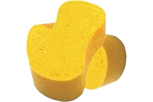 SUMWITUM 2 Pack Car Sponges,Jumbo Sponges For Car Cleaning,Anti Scratch Technology for Car Exterior & Window Washing- Perfect For Wheels, Windscreen & Bodywork (2 Yellow Jumbo Car Sponge)