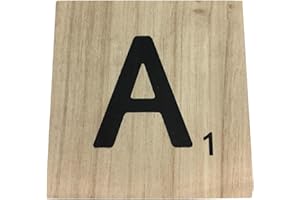 ZÔDIO - Lettre Lettre A en Bois, Style Scrabble - Idéal pour Décoration Murale - 10 x 10 cm