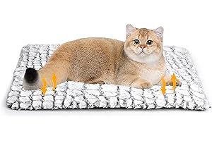 Petace Selbstheizende Decke Katze, Heizdecke für Katzen und Hunde,Haustier Wärmekissen für Innen- und Außenbereich, Anti-Slip selbstwärmende Heizmatte thermische Decke, 60×45 cm
