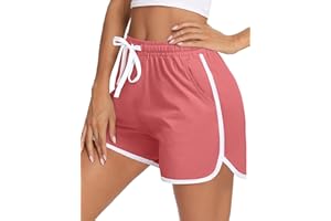 Aseniza Damskie spodenki sportowe, krótkie spodnie sportowe, do biegania, na lato, do biegania, fitnessu, 1/2 szt. w opakowaniu