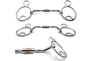 ON TIME TRADER ENGLAND Universal Wilkie Bevel Beval Loose Ring Horse Bit Snaffle Copper Roller & Inlay (5.5")