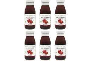 Agricola Miglioretti - 6x200ml Succo di melograno 100% Biologico, Spremuta a Freddo senza Zuccheri Aggiunti - Prodotto Italiano Naturale e Dissetante