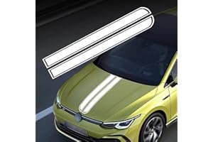 TOMALL Naklejka w paski na maskę samochodową, 129 cm x 24 cm, karoseria, boczne paski, naklejka, osłona dachu, zderzak, naklejka winylowa, zmodyfikowana naklejka w paski, dekoracja do samochodu