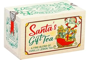 Mlesna Santa’s Gift Tea - Cassettina in Legno con Tè Nero Vaniglia e Limone 100g