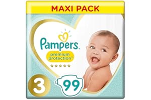 Pampers Pannolini Premium Protection, taglia 3, 99 pannolini