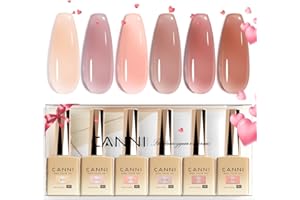 CANNI Smalto Semipermanente per Unghie, 6 Colori Gel Polish Nail Gel UV Soak off Diy Manicure Nail Art 2317
