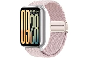 Gittos Elastische Geflochtene Armband für Redmi Watch 5/4/Xiaomi Smart Band 9 Pro/Mi Band 8 Pro Ersatzarmband Magnet für Damen Herren