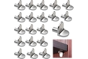 HLMYER 20 Pcs Shelf Support Pegs,Antirust Kitchen Cupboard Shelf Pegs,L Shape Kitchen Cupboard Shelf Supports,Thickened Metal Wardrobe Shelf Pins,for Kitchen Bookcases Closets Cabinets
