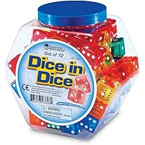 Learning Resources – Dés Dans Un Dé – Lot De 72 – Pour Apprendre Les Probabilités – Dès 3 Ans