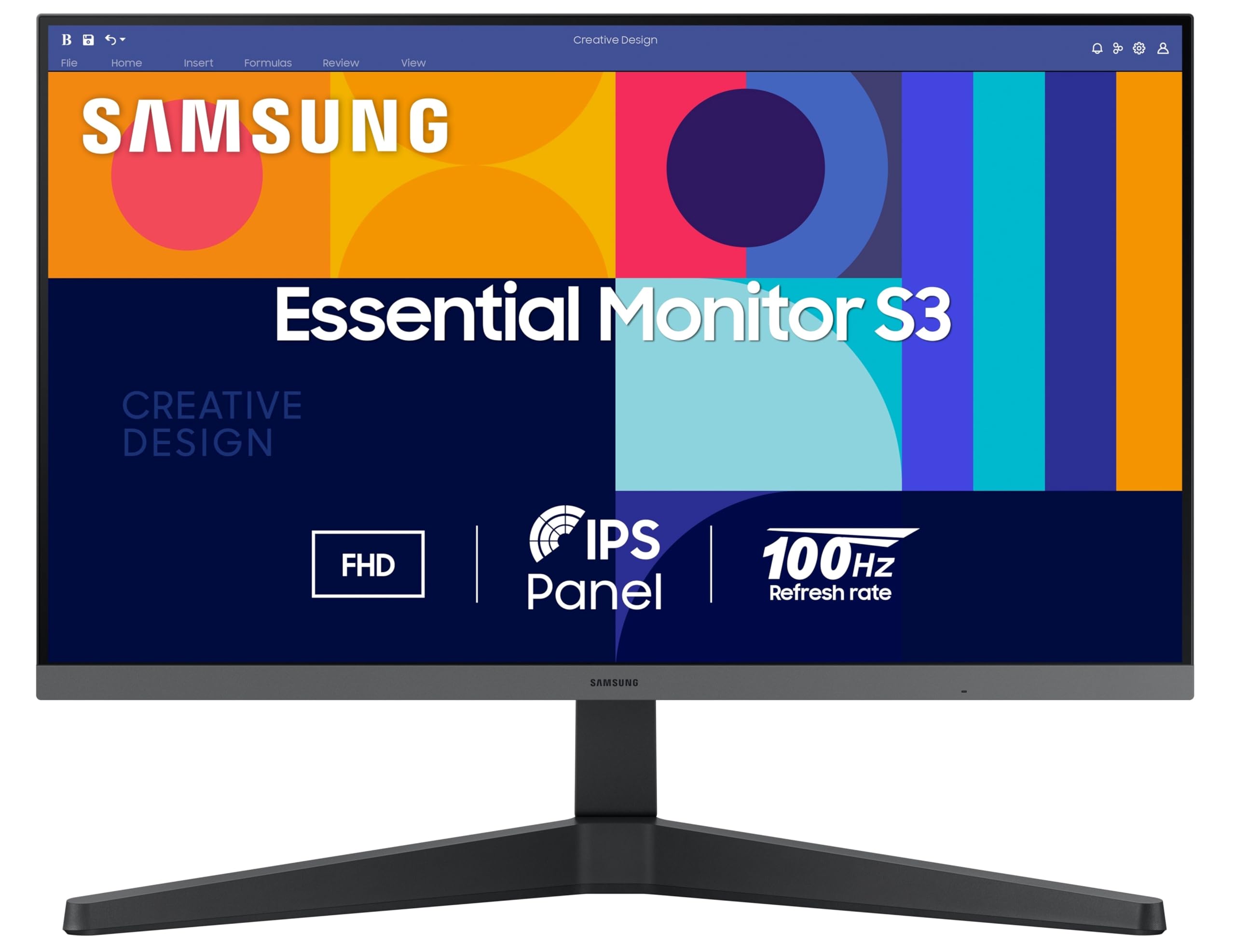 Samsung 27-inch (68.59cm) FHD, IPS Display, 100 Hz, 1920 x 1080 Flat Monitor, Bezel Less Design, AMD FreeSync, Flicker Free, HDMI, Display Port (LS27C330GAWXXL, Black)