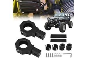 Chelhead 2PCS Motorcycle Auxiliary Whip Lights Mounting Brackets Compatible with 0.75” to 1.25” Bumper Roll Cage Clamp 360°Adjustable Roll Bar Light Mount Suitable for ATV UTV Off Road