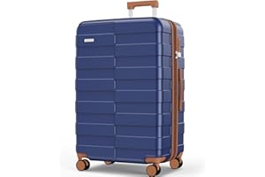 Vipbox Kofferset Hartschale (3 Jahre VIP-Service) Leicht 100% PC Ultra-Langlebige Erweiterbar Trolley Handgepäck Reisekoffer mit Rollen und TSA Schloss