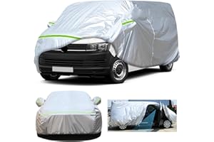 Eysbiy Telo Copriauto per VW T7 2021-2022 Copriauto di ricambio, resistente ai raggi UV, impermeabile, con cerniere laterali e cinture frangivento compatibile per VW Transporter camper