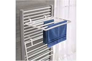 Inbagno Stendibiancheria in Polipropilene per Scaldasalviette Termoarredo bianco 51 x 36 cm Portata 5 kg, Indumenti