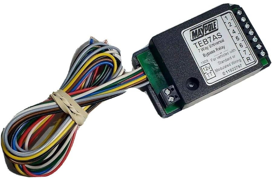 Maypole 12V 7 Way Bypass Relay with Audible Buzzer Trailer and Caravan Towing Electrics