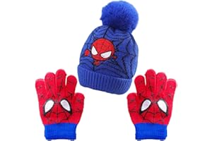 EFOT 3-Piece Anime Winter Hat & Gloves Set for Kids - Outdoor Sports Cartoon Winter Accessories and Gifts for Boys