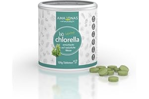 Amazonas Naturprodukte • Bio Chlorella Presslinge • 120g (300 St. je 400 mg) • Superfood und effektive Entgiftung • Naturbelassen ohne Zusätze • Rohkost Qualität