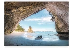 murando - Carta da Parati Adesiva Paesaggio 343x256 cm Fotomurali Adesivi Murali Rivestimento Parete Moderna per Pareti Adesiva Muro Decorativo Fotomurale Grotta Mare Spiaggia Natura