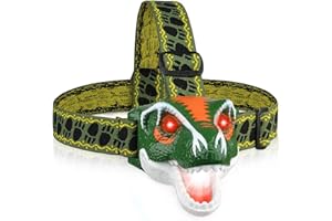 DX DA XIN Dinosaurier Kinder Stirnlampe T-Rex Dino Jungen Spielzeug 3 4 5 6 7 8 9 10+ Jahre alt LED Kinder Scheinwerfer mit Gebrüll 3 Beleuchtungsmodi Weihnachten Halloween Geschenke für Jungen