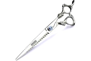 SHARONDS Pet Scissors, Pet Design Scissors Giappone 440 C + Acciaio Forbici, 7", Argento