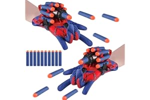 SFSSHUI 2 Set Guantes Spider Niño,Lanzador de Héroes,Guantes Spider Man Niño Launcher,Guante Lanza Telaraña,Lanzador de Guantes para Spider,Juguetes Educativos Divertidos para Niños.