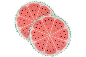 Gardenwize - Pack of 2 Outdoor Scatter Cushions, Garden Furniture Cushions - Covers & Pillows (Watermelon)
