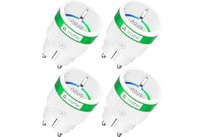 Wi-Fi Smart Steckdose mit Stromverbrauch,16A 3840W, Kompatibel mit Alexa, Google Home, Tuya, NOUS App, Smart Things, App-Fernbedienung, 2.4 GHz WiFi, IP20, 𝐇𝐮𝐛 𝐑𝐞𝐪𝐮𝐢𝐫𝐞𝐝