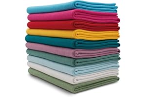 VmG-Store 10x 0,25m Bündchenstoff Set Schlauchware 70cm breit 95% Baumwolle, 5% Elasthan Auswahl Jersey (Bunt Paket 2, 10er Set)