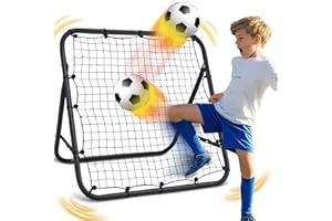 ‎MOKO MoKo Rebounder für Fußball, 100 x100 cm Fußball Rebounder Netz, Tragbares Rückprallnetz Fußbälle Trainingsgeschenke, Hilfsmittel & Ausrüstung für Garten, Rasen, Jugendliche & Erwachsene