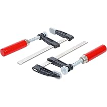 2 Pinces à Vis F-Bar Menuisier - Serrage Robuste 60mm Avec Base 20mm Pour Travail Bois Et Métal