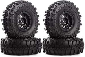 KEEDA 110 mm Pneumatico 1.9 Pollici Cerchio Ruota In Plastica Per 1/10 RC Rock Crawler Auto Axial SCX10 RC4WD D90 D110 CC01 TF2 Parti (nero)