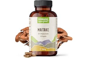 ‎DORADO SUPERFOODS Maitake Kapseln – 400 mg Extrakt täglich (30:1, entspricht 12.000 mg Rohpilz, 30 % Polysaccharide) – 120 Stück (4-Monatsvorrat) – vegan & glutenfrei | Dorado Superfoods®