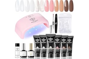 ‎MODELONES Modelones Polygel Set Poly Gel Nägel 6 Farben Starter Set Komplett mit 20W