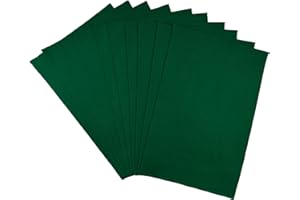 Netuno 10x tissu en feutre vert foncé A4 1mm feuille de feutrine pour décoration bricolage DIY loisirs créatifs costumes projets textiles projets artisanaux scrapbooking découpage outils de couture
