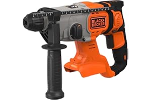 BLACK+DECKER BCD900B-XJ 1.2J Bezprzewodowy młot udarowy 18V SDS+ - Dostarczany w kartonowym pudełku bez baterii i ładowarki pomarańczowy/czarny