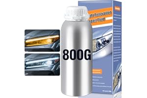 ELF-GRETTER Renovateur Phare Voiture - 800G Kit Rénovation Phares Voiture, Nettoyant Phare Voiture Kit Polissage, Kit de Restauration de Phares pour Auto et Moto de Réparer Phares Jaunis, Flous et Rayés