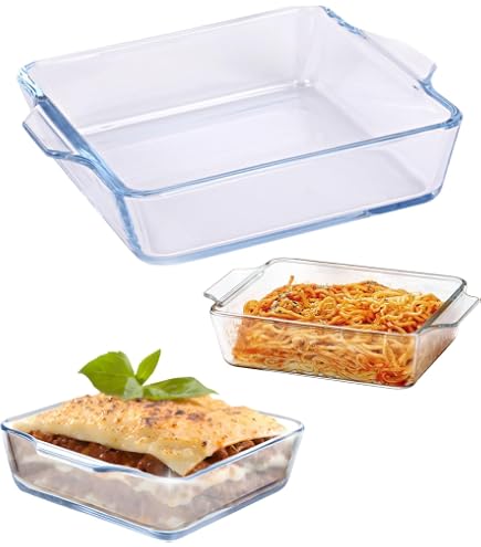 5five Plat Carré 22cm Avec Couvercle Silicone Keepeat - Verre Borosilicate Multifonction