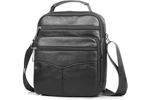 SPAHER Męskie Torby na Ramię Skórzana Torba Podręczna na Ramię Męska Duża Torebka Listonoszka Saszetka Męska Skórzana Messenger Shoulder Crossbody Bag Men Hand Bag