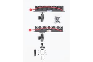 Q-ERGO Angelrutenhalter für Boote und Pontons - Metall und Kunststoff - Deckenmontage, Schienenmontage - Schwarz