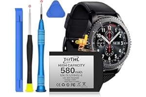 TQTHL für Samsung Gear s3 akku 580mAh EB-BR760ABE Ersatz Akku Kompatibel mit Samsung Gear SM-R760 SM-R770 SM-R765 Gear S3 Frontier Gear S3 Classic GH43-04699A mit Reparieren Werkzeugsatz