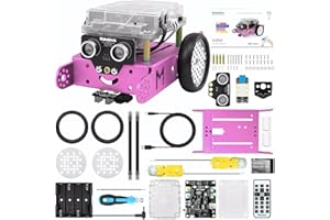 Makeblock mBot Robot Programable para niños, Robot Juguete Stem Compatible con Programable Scratch y Arduino, Inteligente EMO Robot, Kit Robotica Interactivo para niños 6 a 12 años - Rosa