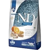 N&amp;D Ocean Kuru Kedi Maması, Morina Balığı, Kıl&ccedil;ıksız Buğday, Yulaf ve Portakallı, Yetişkin, 5 kg
